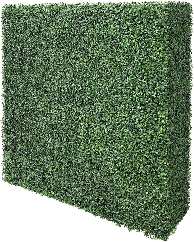 AGPL Artificial Hedge Wall Without Planter, Outdoor or Indoor Decorative Privacy Wall, Great for Balcony, Patio, Deck, TOP Cover Panel is Included ... (48" W*12" D*48" H)