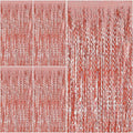 Rose Gold Tinsel Foil Fringe Curtains Wavy Backdrop for Parties Sparkle Metallic Wavy Foil Fringe Backdrop Curtain Photo Booth Props Birthday Graduation Wedding Bachelorette Party Decorations