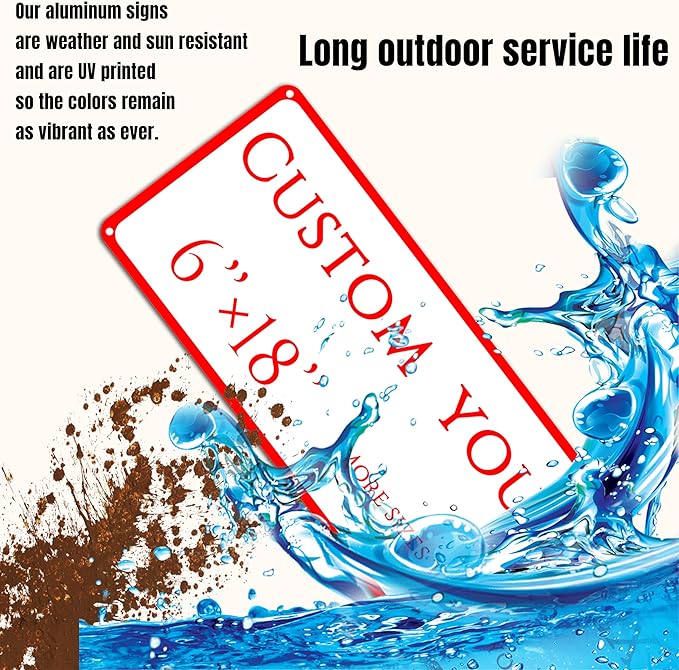 Custom Sign, street signs customized，custom office door signs，be right back sign， Customize for Office, Business, Workplace, office, Home, Delivery Signs(6 * 18 Inch)
