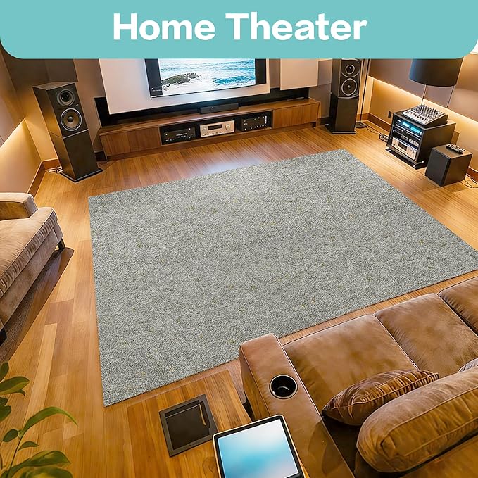 jxgzyy Soft Carpet Tiles 20×20 Inch, 0.38'' Padded Carpet Squares, Non-Adhesive Carpet Flooring with Textured Silicone Back, Easy DIY Soft NylonTiles for Home Gym, 12 Pcs/32.3 Sqft