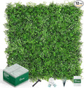 20"x20" Artificial Hedge Grass Wall, 12PCS Boxwood Panels, Greenery Backdrop Panles, UV Protected Privacy Fence Screen, Green Wall Decor for Outdoor Indoor Wedding Décor