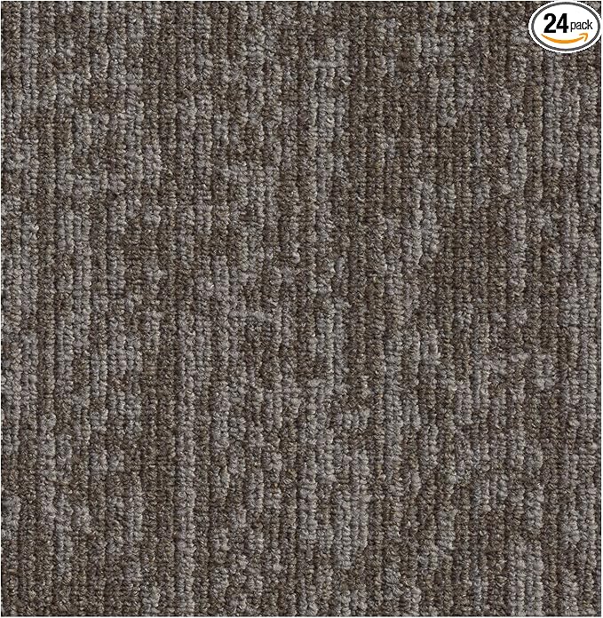 Mohawk Elite 24" x 24" Berber (Loop pile), 0.08" Pile Height, Carpet Tile, Nylon Fiber, Elm Color, (24 Tiles), (96 sqft/carton)
