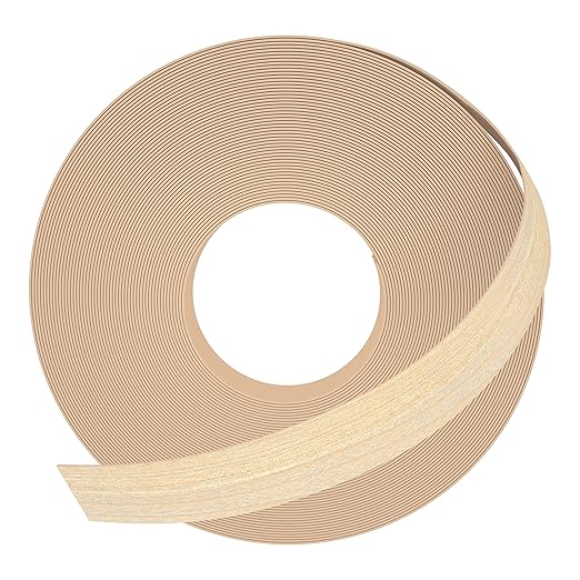 GSCIT Club Maple Edge Banding, 7/8 inch x 25ft Wood Edge Banding Pre-glued Flexible, Veneer Tape Banding for Cabinet Repair Furniture Restoration
