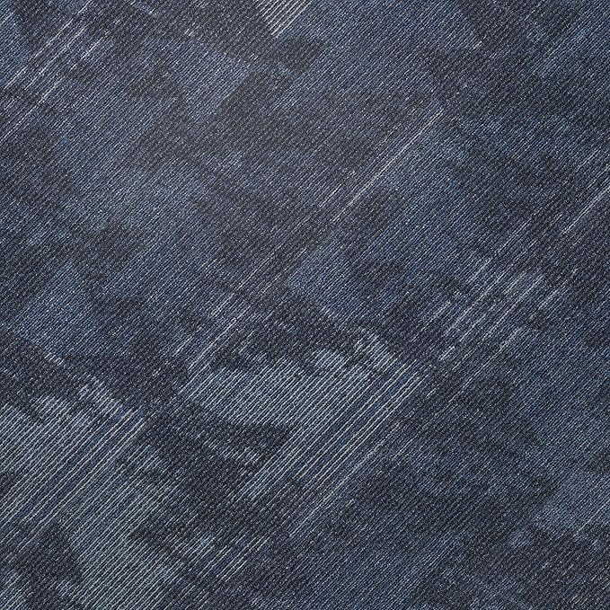 Mohawk Elite 12" x 36" Heathered Loop Glue Down or Floating Installation Carpet Tiles with Cushioned Backing in Color Azure Knight