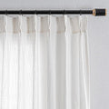 MYSKY HOME 90 Inch Curtains for Sliding Glass Door Windows, Living Room Decoration Cotton Drapes Pinch Pleated Soft Comfortable Touch Farmhouse Country Patio Treatment Set, 40" Wide, Natural, 2 Panels