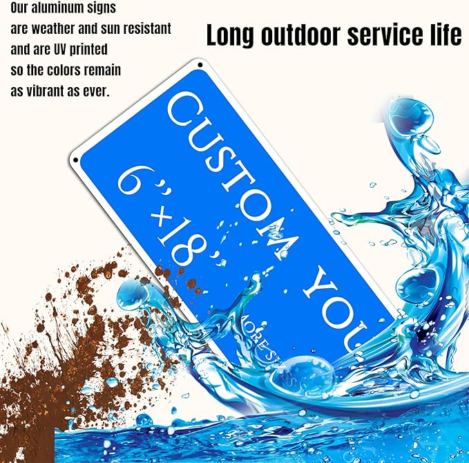 Custom Sign, street signs customized，custom wedding,name Signs, Multiple Sizes, Customize for Office, Business, Workplace, office, Home, Delivery Signs,Reflective(6 * 18 Inch)