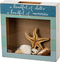 Primitives by Kathy Seashell Holder - Coastal Decor, Glass Display, Treasure Chest, Room and Bedroom Decor