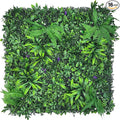 Artificial Greenery Wall Panels: 20''x 20'' 16P UV-Anti Faux Greennery Grass Wall Privacy Backdrop Fence Screen for Garden Fence Covering Privacy, Outdoor Indoor Home Decor