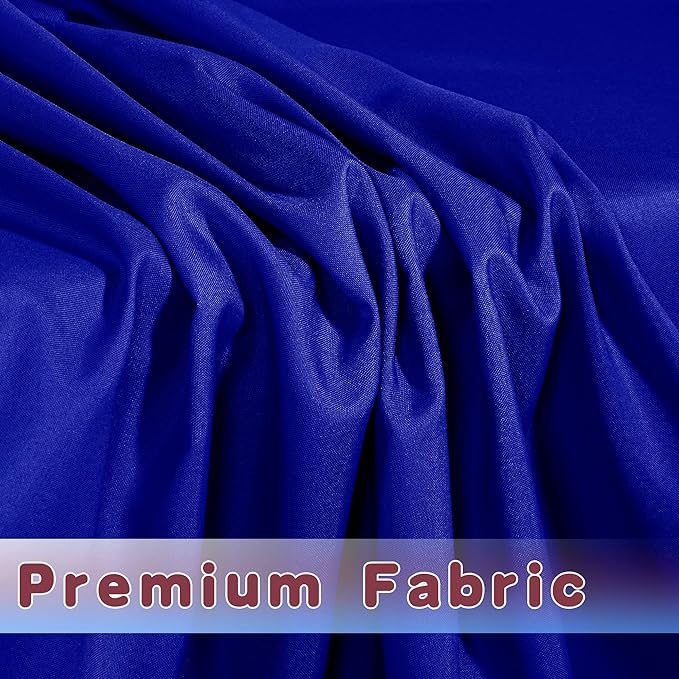 HolidayIdeas 4 Pack Fitted Table Clothes - 48 x 24 Inch - Royal Blue Rectangle 4ft Tablecloths Polyester Fabric Tablecloth for Trade Show, Craft Show, Party, Birthday