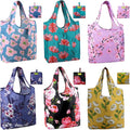 BeeGreen Reusable Grocery Bags Foldable Reusable Gift Bags Reusable Shopping Bags With Handles Christmas Gifts Polyester Grocery Bags Tote Bags Bulk Travel Tote Bags For Women Cloth Bags Colorful