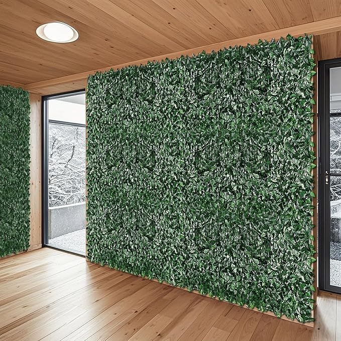 Patio Paradise 39"x315"-1Pc Faux Ivy Fence Privacy Screen Artificial Greenery Wall Backdrop,Fake Grass Wall Panels for Outside Apartment Balcony,Vine Leaf Decor for Outdoor Patio Chain Link