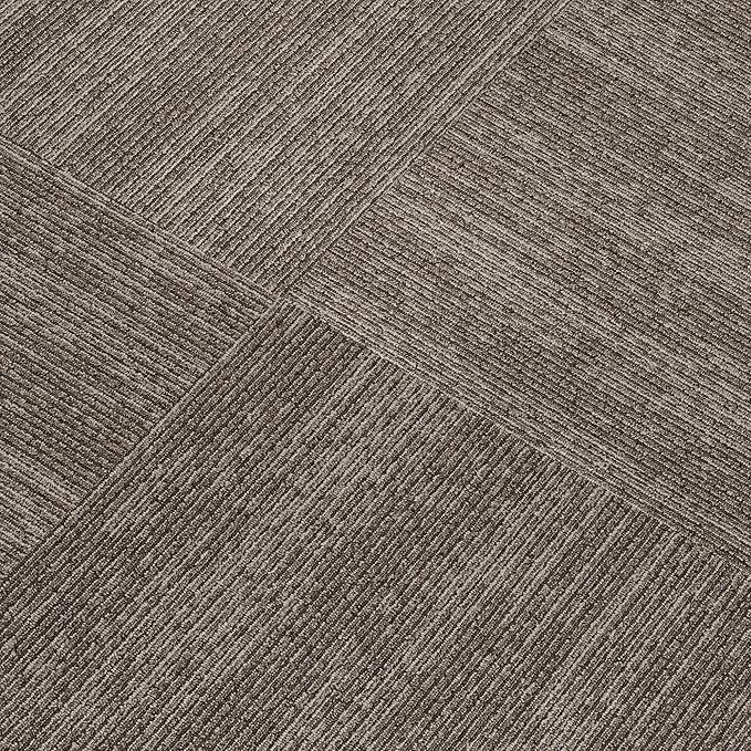 Mohawk Elite 24" x 24" Berber (Loop pile), 0.08" Pile Height, Carpet Tile, Nylon Fiber, Elm Color, (1 Tile)