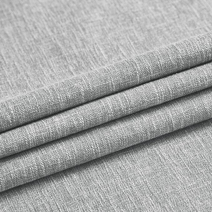 Vision Home Silver Grey Pinch Pleated Full Blackout Curtains Room Darkening Window Curtains 90 inch for Living Room Bedroom Thermal Insulated Pinch Pleat Drapes with Hooks Back Tab 2 Panel 40" Wx90 L