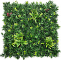 Artificial Boxwood Panels: 20"x20" 12P UV-Anti Fake Grass Ivy Privacy Hedge Greenery Backdrop Fence Wall Screen for Garden Fence Covering Privacy, Outdoor Indoor Home Decor