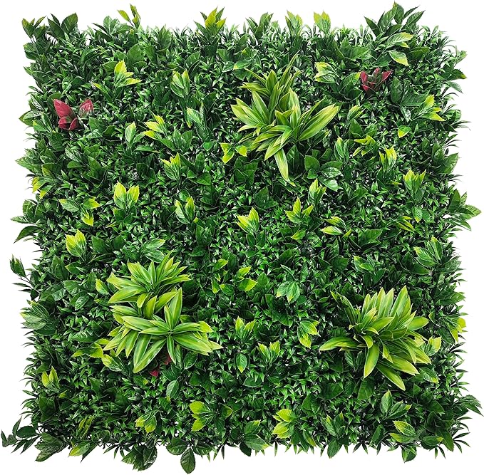 Artificial Boxwood Panels: 40" x 40" (11.5 sqft) UV-Anti Fake Grass Ivy Privacy Hedge Greenery Backdrop Fence Wall Screen for Garden Fence Covering Privacy, Outdoor Indoor Home Decor