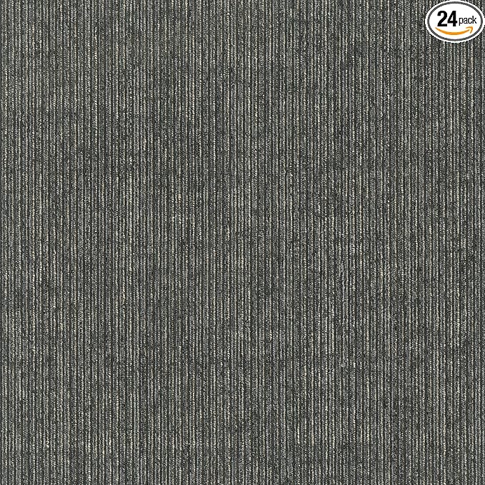 Mohawk Basics 24" x 24" Berber (Loop pile), 0.09" Pile Height, Carpet Tile, PET Fiber, Grey Color, (24 Tiles), (96 sqft/carton)