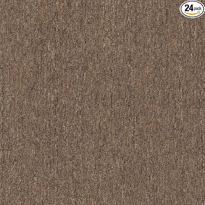 Mohawk Basics 24" x 24" Berber (Loop pile), 0.07" Pile Height, Carpet Tile, PET Fiber, Earth Tone Color, (24 Tiles), (96 sqft/carton)