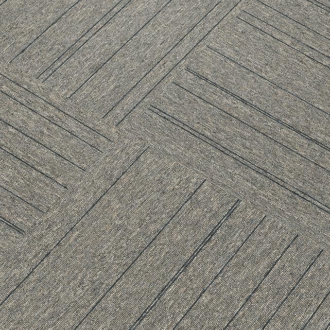 Mohawk Basics 24" x 24" Berber (Loop pile), 0.07" Pile Height, Carpet Tile, PET Fiber, Dime Color, (24 Tiles), (96 sqft/carton)