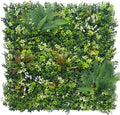 Artificial Grass Boxwood Hedges Wall Panels: 20"x20" 12P UV-Anti Faux Greenery Fake Ivy Leaves Privacy Fence Screen Backdrop for Garden Covering Privacy, Outdoor Indoor Decor