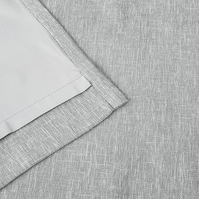 Vision Home Silver Grey Pinch Pleated Full Blackout Curtains Room Darkening Window Curtains 102 inch for Living Room Bedroom Thermal Insulated Pinch Pleat Drapes with Hooks Back Tab 2 Panel 40"Wx102"L