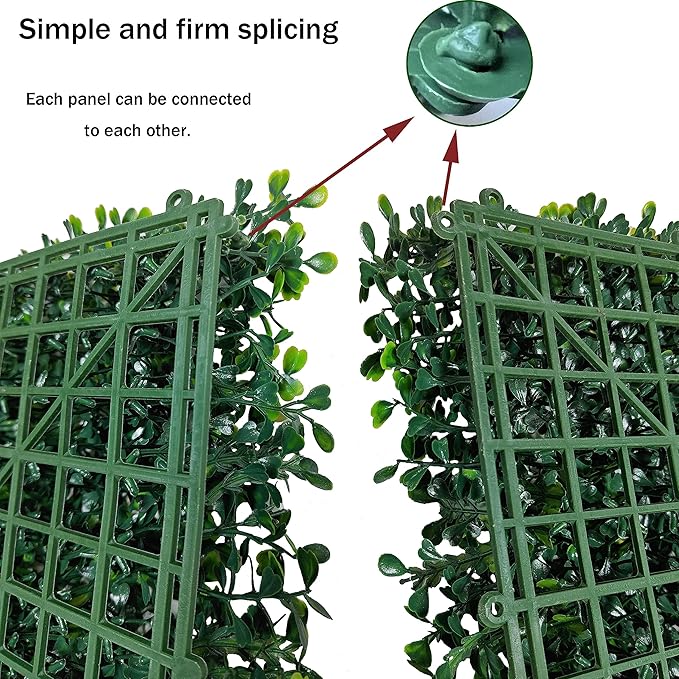Artificial Ivy Privacy Fence Wall Screen: 4FT X 12FT (48 sqft) UV-Anti Faux Boxwood Roll Panels Greenery Backdrop Ivy Vine Leaf Hedges for Indoor Outdoor Green Decor