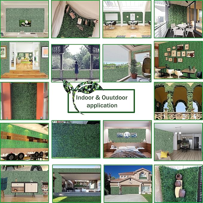 Artificial Ivy Privacy Fence Wall Screen: 40X160 in(45 sqft) UV-Anti Faux Boxwood Roll Panels Greenery Backdrop Ivy Vine Leaf Hedges Fence Panels for Indoor Outdoor Green Wall Decor