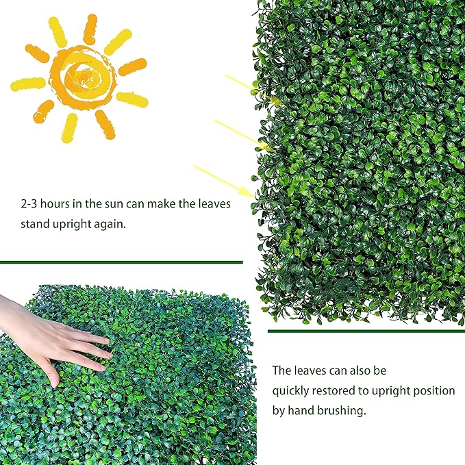 Artificial Ivy Privacy Fence Wall Screen,40X120 in(33.5 sqft) UV-Anti Faux Boxwood Roll Panels Greenery Backdrop Ivy Vine Leaf Hedges Fence Panels for Indoor Outdoor Green Wall Decor