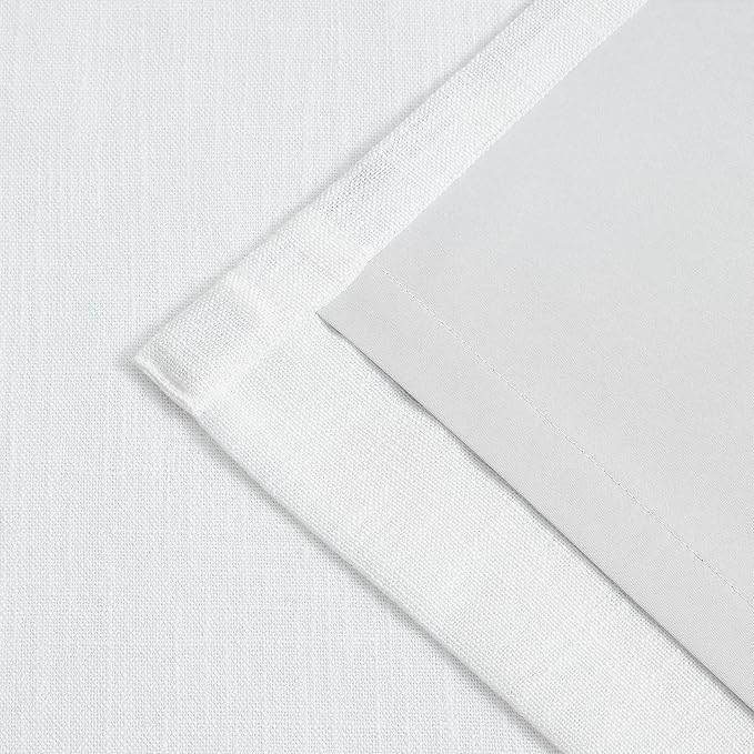 Vision Home White Pinch Pleated Full Blackout Curtains 60 inch Wide Thermal Insulated Window Curtains 84 inch for Living Room Bedroom Room Darkening Pinch Pleat Drapes with Hooks Back Tab 60"Wx84"Lx1