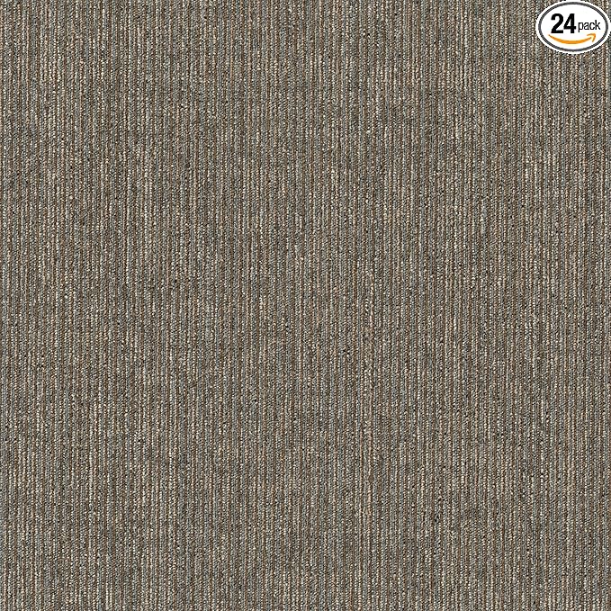 Mohawk Basics 24" x 24" Berber (Loop pile), 0.09" Pile Height, Carpet Tile, PET Fiber, Neutral Color, (24 Tiles), (96 sqft/carton)