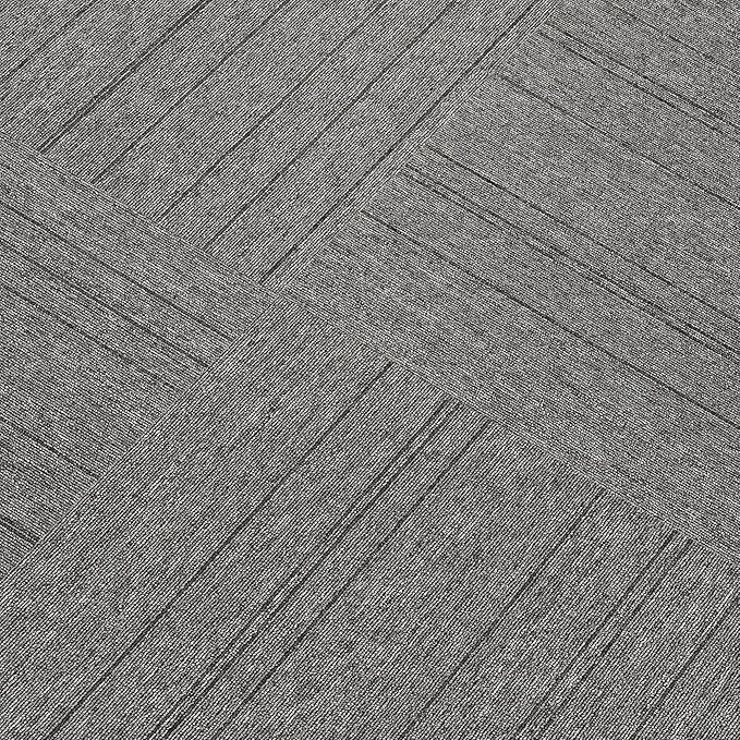 Mohawk Basics 24" x 24" Berber (Loop pile), 0.07" Pile Height, Carpet Tile, PET Fiber, Iron Color, (24 Tiles), (96 sqft/carton)