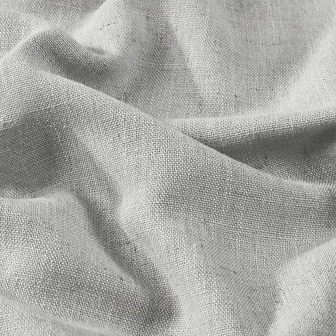 Vision Home Light Gray Pinch Pleated Full Blackout Curtains Linen Blended Room Darkening Curtain Panels 95 inch for Living Room Bedroom Thermal Insulated Pinch Pleat Drapes with Hooks 8FT 40"Wx95"Lx2