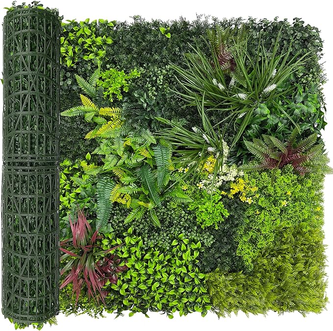 Artificial Plant Wall Boxwood Roll: 48"x120" UV Resistant Green Leaves Faux for Interior Backdrop,Garden and Indoor Outdoor Wall&Fence Covering Privacy, Party Wall Fence Decor