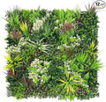 Artificial Plant Wall Panels: 20"×20" 12P UV-Anti Faux Grass Wall Backdrop Boxwood Ivy Fence Privacy Screen Fake Greenery Leaf Hedge for Outdoor,Indoor,Garden,Backyard and Home Decor