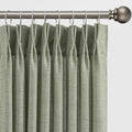 RAIN CITY 96 Inch Long Curtains Pinch Pleat, Back Tab Track System Sheer Pleated Curtains for Bedroom Village Dining Room,Country Farmhouse 96 Length 2 Panel Set,Sage Green Color 42 Inches Wide