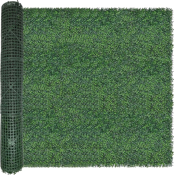 Artificial Ivy Privacy Fence Wall Screen: 5.35FT X 10FT (53.5 sqft) UV-Anti Faux Boxwood Roll Panels Greenery Backdrop Ivy Vine Leaf Hedges Fence Panels for Indoor Outdoor Green Decor